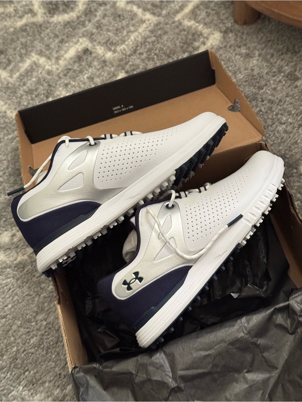 Under Armour Charged Breathe SL Women’s Golf Shoes White & Navy
